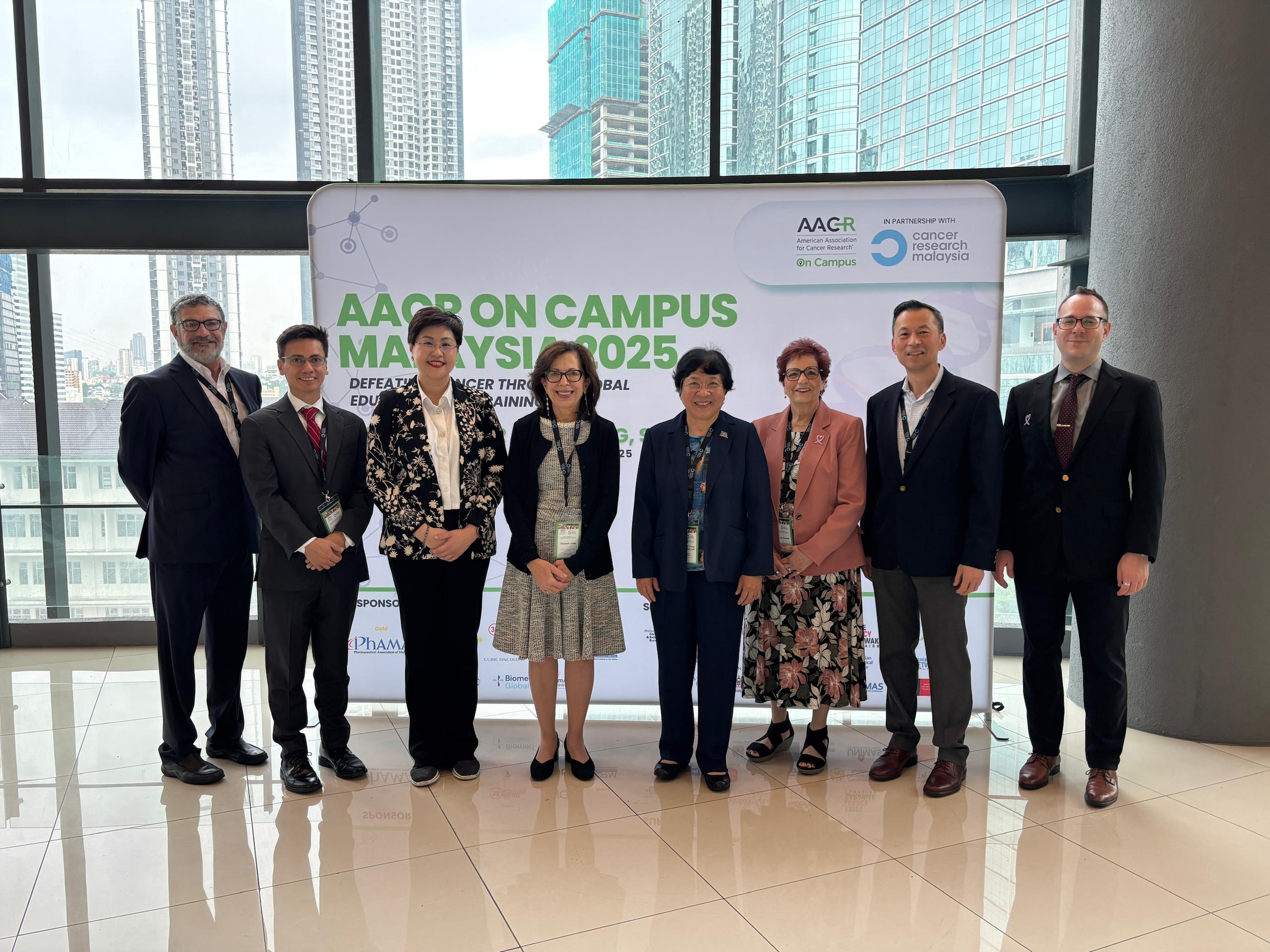 2024–2025 AACR President Patricia M. LoRusso, DO, PhD (hc), FAACR, at an AACR on Campus session in Brazil